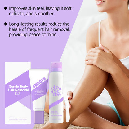 Painless Hair Removal Set for Underarm Private Body Leg Gentle Non-Irritating Smooth Hair Growth Inhibitor Body Care for Women