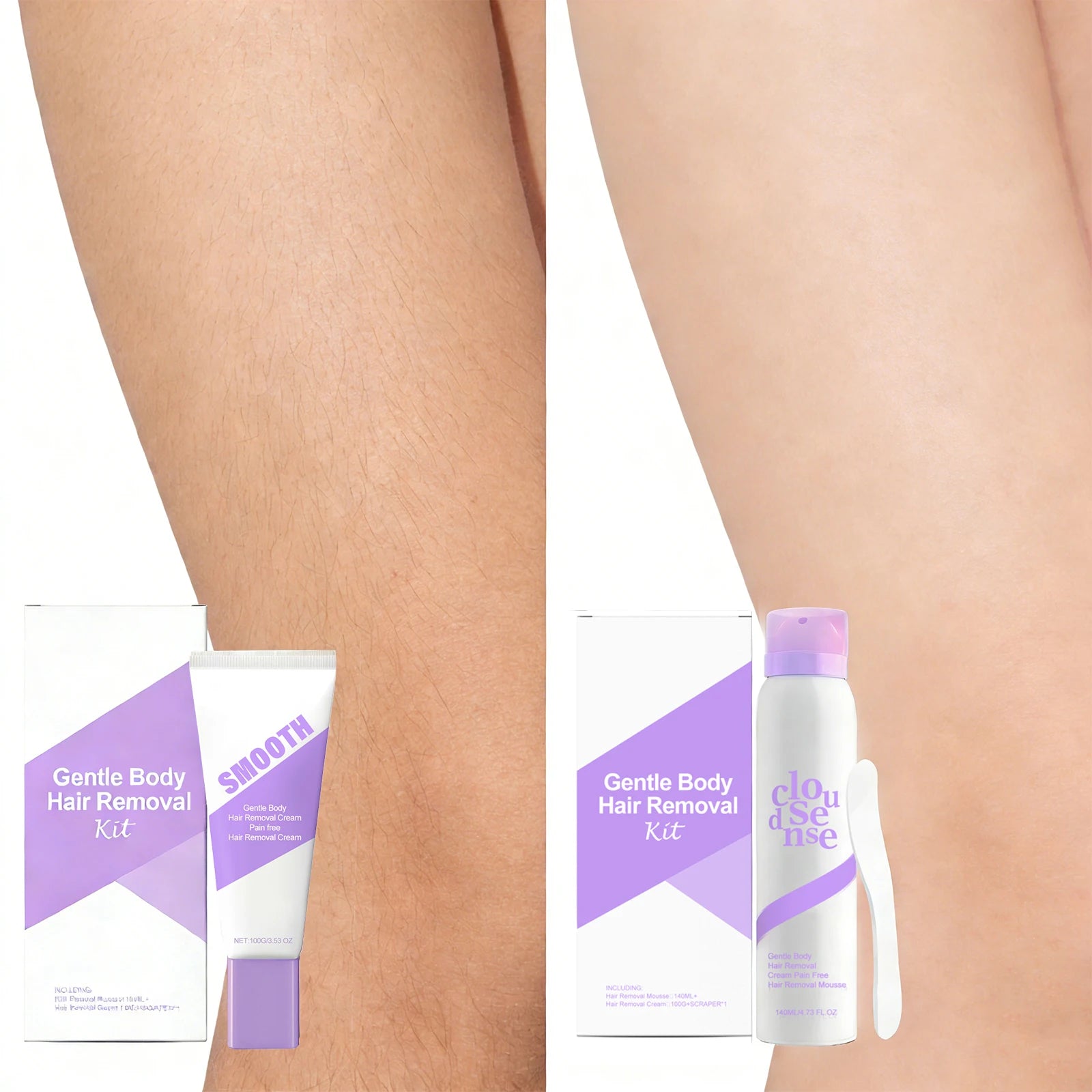Painless Hair Removal Set for Underarm Private Body Leg Gentle Non-Irritating Smooth Hair Growth Inhibitor Body Care for Women